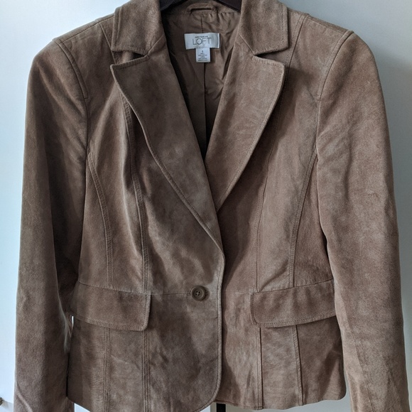 Ann Taylor tan suede jacket - Picture 3 of 3
